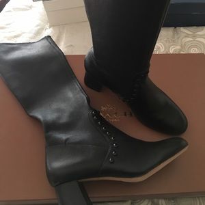 Coach black brittney stretch boots . NWT!